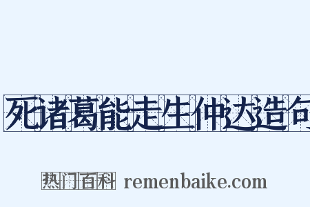 死诸葛能走生仲达造句是什么意思的图片